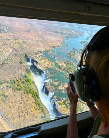 Survol des chutes Victoria en hélicoptère 